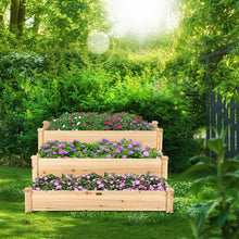 Load image into Gallery viewer, 3 Tier Elevated Wooden Vegetable Garden Bed
