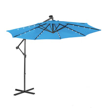 Load image into Gallery viewer, 10 Feet Patio Solar Powered Cantilever Umbrella with Tilting System
