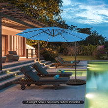 Load image into Gallery viewer, 10 Feet Patio Solar Powered Cantilever Umbrella with Tilting System
