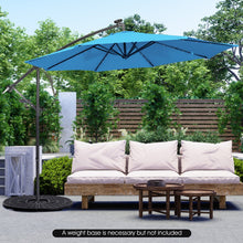 Load image into Gallery viewer, 10 Feet Patio Solar Powered Cantilever Umbrella with Tilting System
