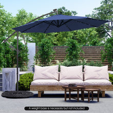 Load image into Gallery viewer, 10 Feet Patio Solar Powered Cantilever Umbrella with Tilting System
