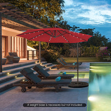 Load image into Gallery viewer, 10 Feet Patio Solar Powered Cantilever Umbrella with Tilting System
