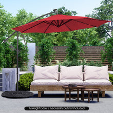 Load image into Gallery viewer, 10 Feet Patio Solar Powered Cantilever Umbrella with Tilting System
