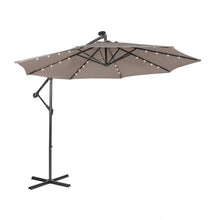 Load image into Gallery viewer, 10 Feet Patio Solar Powered Cantilever Umbrella with Tilting System
