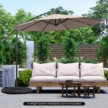 Load image into Gallery viewer, 10 Feet Patio Solar Powered Cantilever Umbrella with Tilting System
