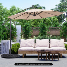 Load image into Gallery viewer, 10 Feet Patio Solar Powered Cantilever Umbrella with Tilting System
