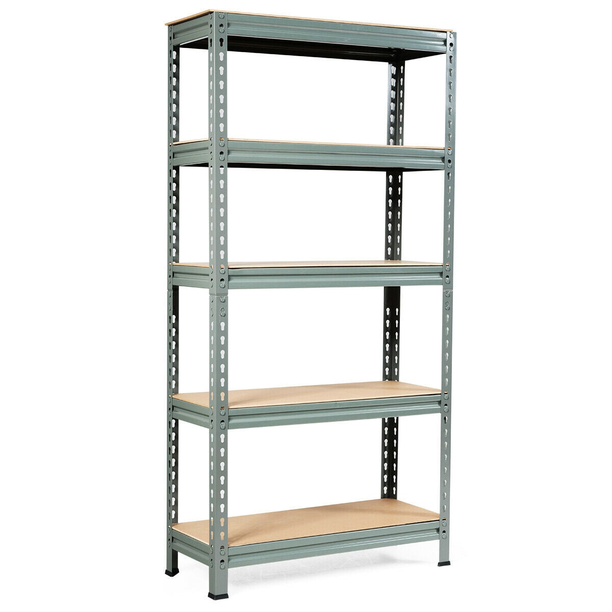 5-Tier Steel Shelving Unit Storage Shelves Heavy Duty Storage Rack-Gray