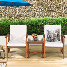 Load image into Gallery viewer, 3 Pcs Solid Wood Outdoor Patio Sofa Furniture Set
