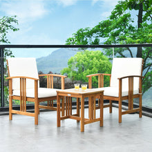 Load image into Gallery viewer, 3 Pcs Solid Wood Outdoor Patio Sofa Furniture Set
