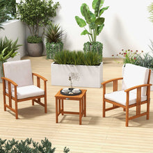 Load image into Gallery viewer, 3 Pcs Solid Wood Outdoor Patio Sofa Furniture Set
