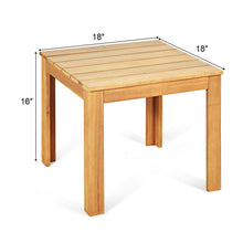 Load image into Gallery viewer, Wooden Square Patio Coffee Bistro Table
