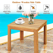 Load image into Gallery viewer, Wooden Square Patio Coffee Bistro Table
