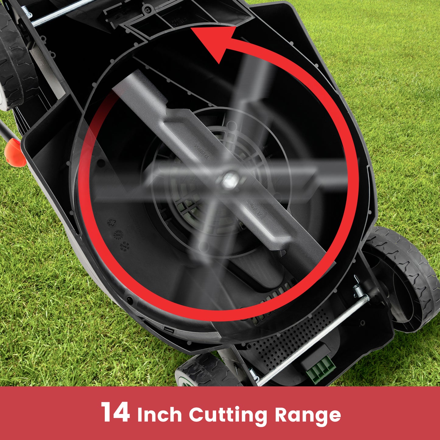 12-AMP 13.5 Inch Adjustable Electric Corded Lawn Mower with Collection Box-Red