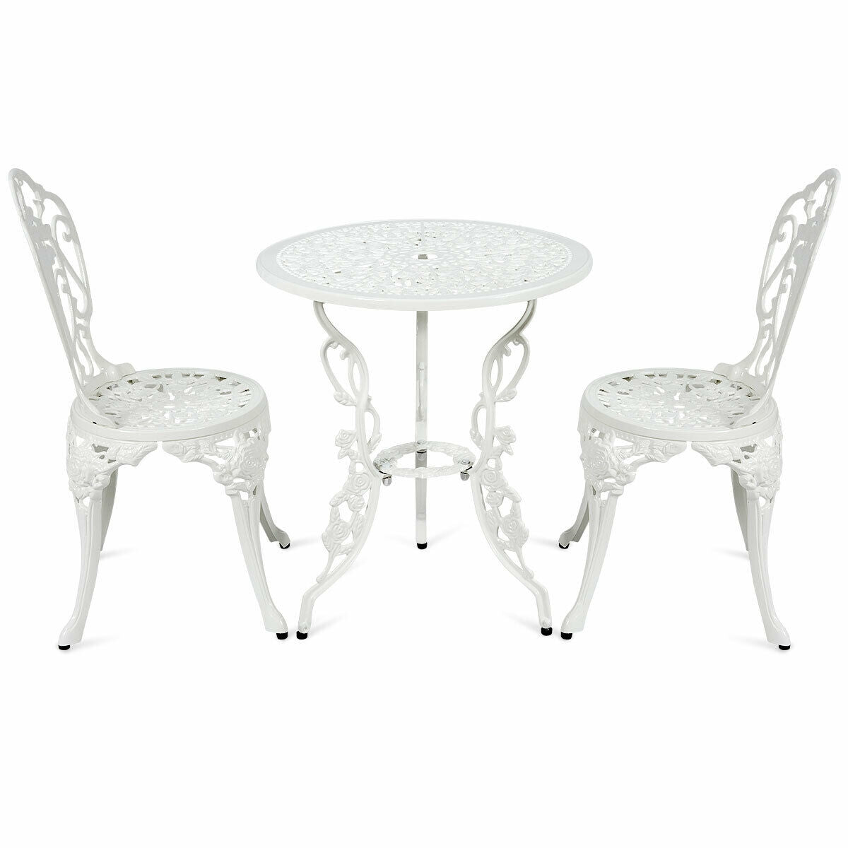 3 Pieces Patio Table Chairs Furniture Bistro Set