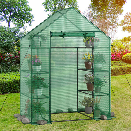 Mini Portable 4 Tier 8 Shelves Walk-in Plant Greenhouse