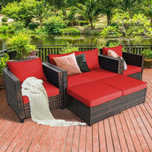 Load image into Gallery viewer, 5 Pieces Patio Cushioned Rattan Furniture Set
