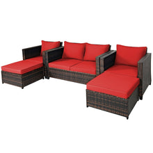 Load image into Gallery viewer, 5 Pieces Patio Cushioned Rattan Furniture Set
