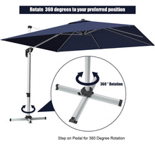 Load image into Gallery viewer, 10 Feet 360° Tilt Aluminum Square Patio Umbrella without Weight Base
