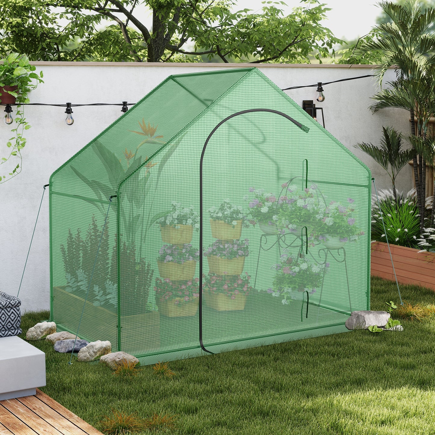Portable Outdoor Warm House with PE Cover and Roll-up Zippered Door