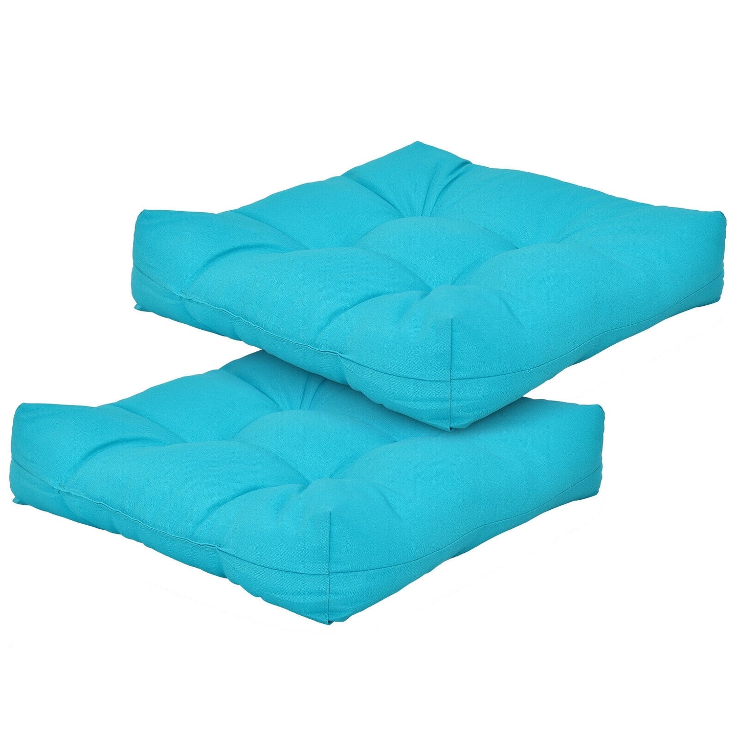 21 Inch x 21 Inch Patio Chair Seat Cushion Pads for Indoor and Outdoor-Turquoise