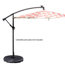 Load image into Gallery viewer, 4 Pieces Round Cantilever Umbrella Base with Carry Handles for Garden
