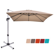 Load image into Gallery viewer, 10 Feet 360° Tilt Aluminum Square Patio Umbrella without Weight Base
